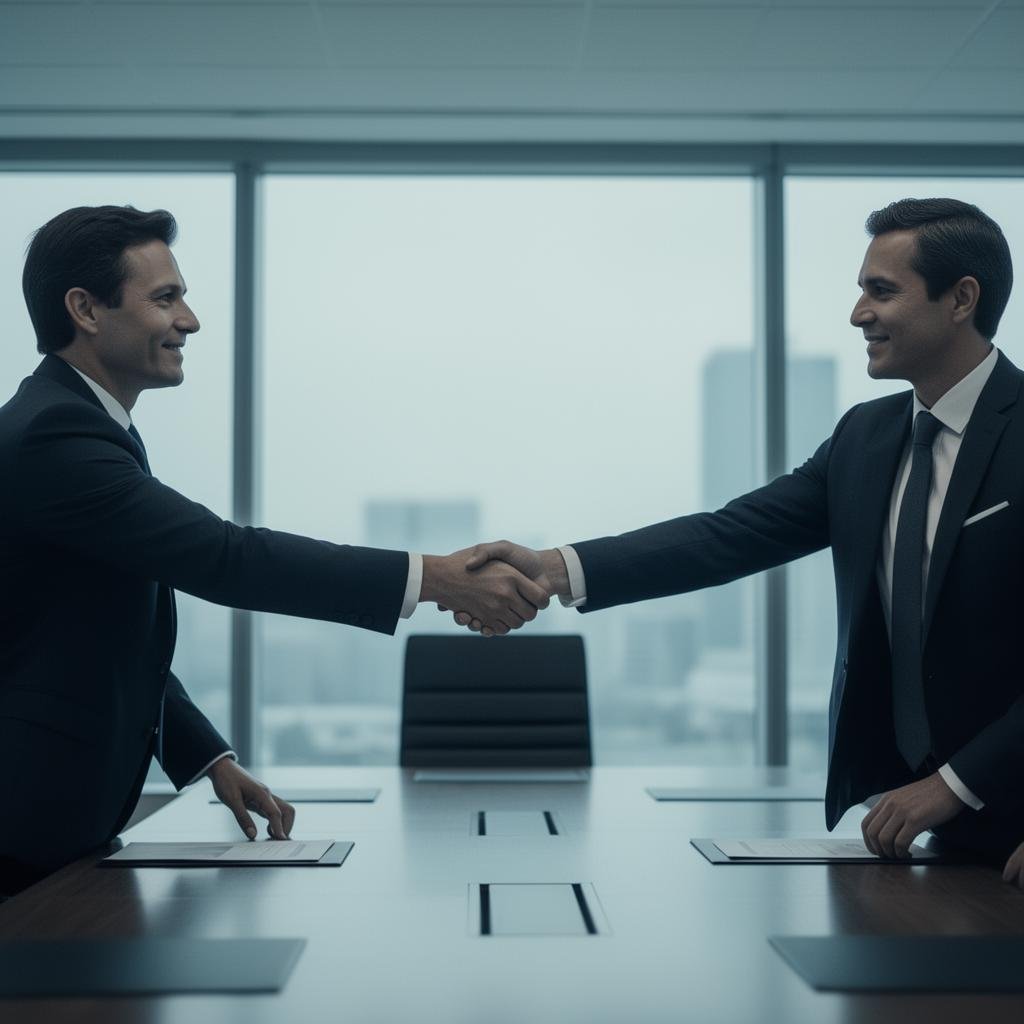 Buyers handshake